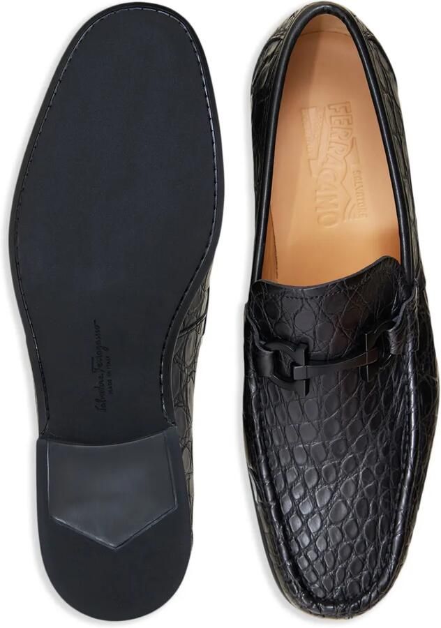 Ferragamo Loafers met Gancini-detail Zwart - Foto 2