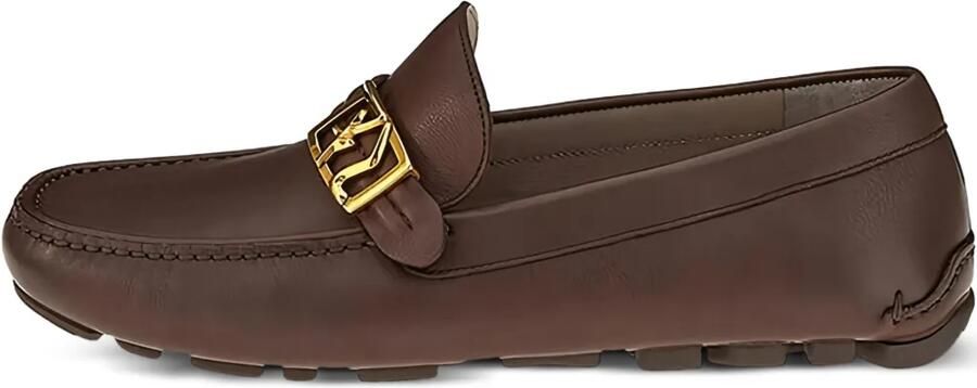 Ferragamo Loafers met Gancini-gesp Bruin