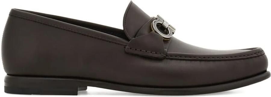 Ferragamo Loafers met Gancini-gesp Bruin