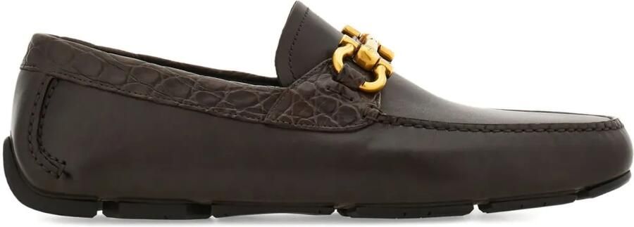 Ferragamo Loafers met Gancini-gesp Bruin