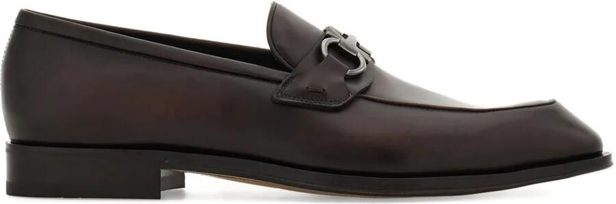 Ferragamo Loafers met Gancini-gesp Bruin