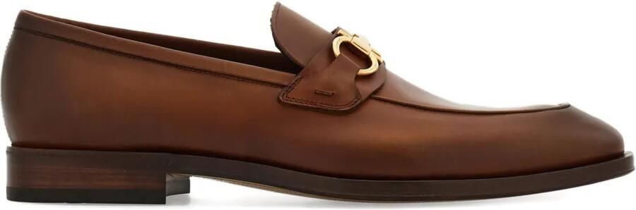Ferragamo Loafers met Gancini-gesp Bruin