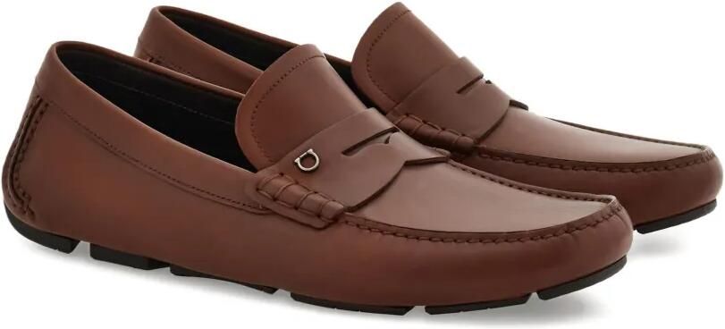 Ferragamo Loafers met Gancini-gesp Bruin
