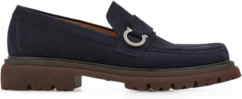 Ferragamo Loafers met Gancini ornament Blauw