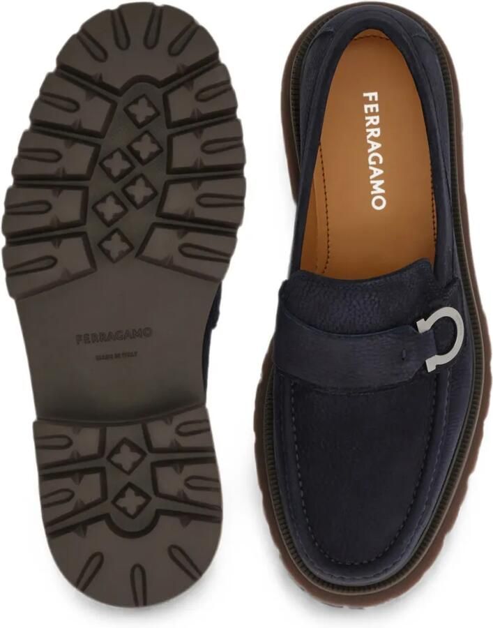 Ferragamo Loafers met Gancini ornament Blauw - Foto 4
