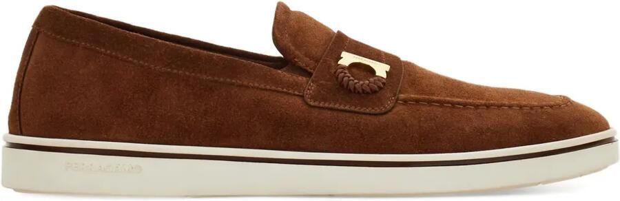 Ferragamo Loafers met Gancini-ornament Bruin