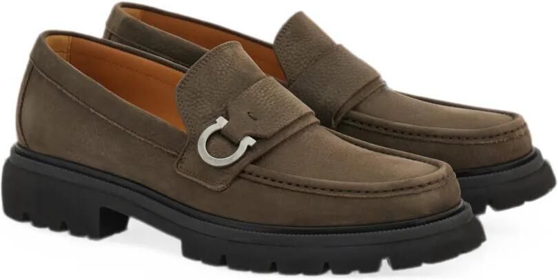 Ferragamo Loafers met Gancini ornament Bruin - Foto 4