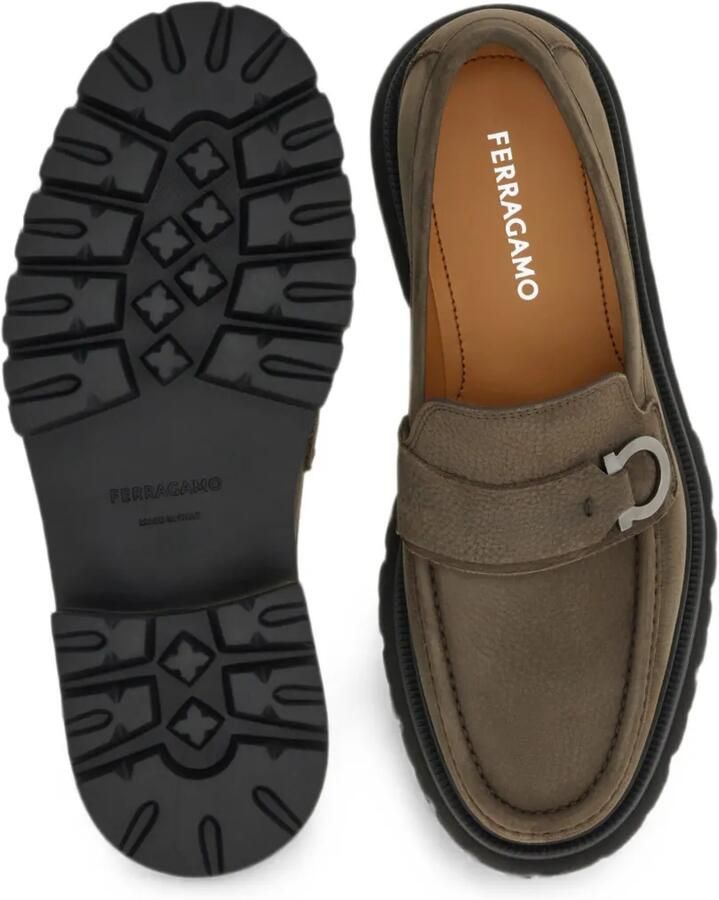 Ferragamo Loafers met Gancini ornament Bruin - Foto 3