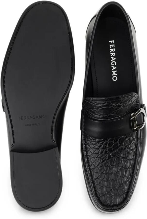 Ferragamo Loafers met Gancini ornament Zwart - Foto 2