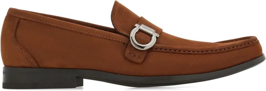 Ferragamo Loafers met Gancini-plakkaat Bruin