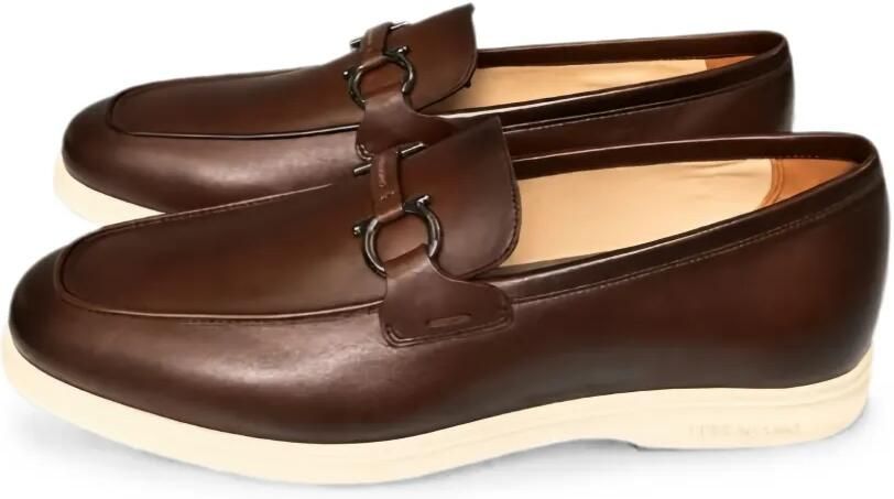 Ferragamo Loafers met Gancini-plakkaat Bruin