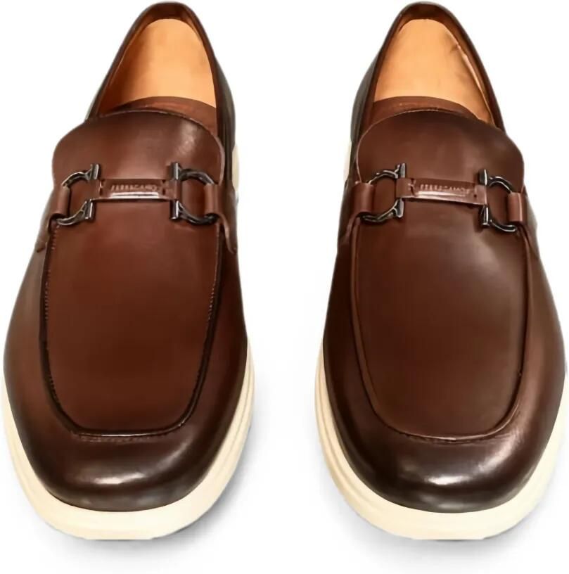 Ferragamo Loafers met Gancini-plakkaat Bruin - Foto 2