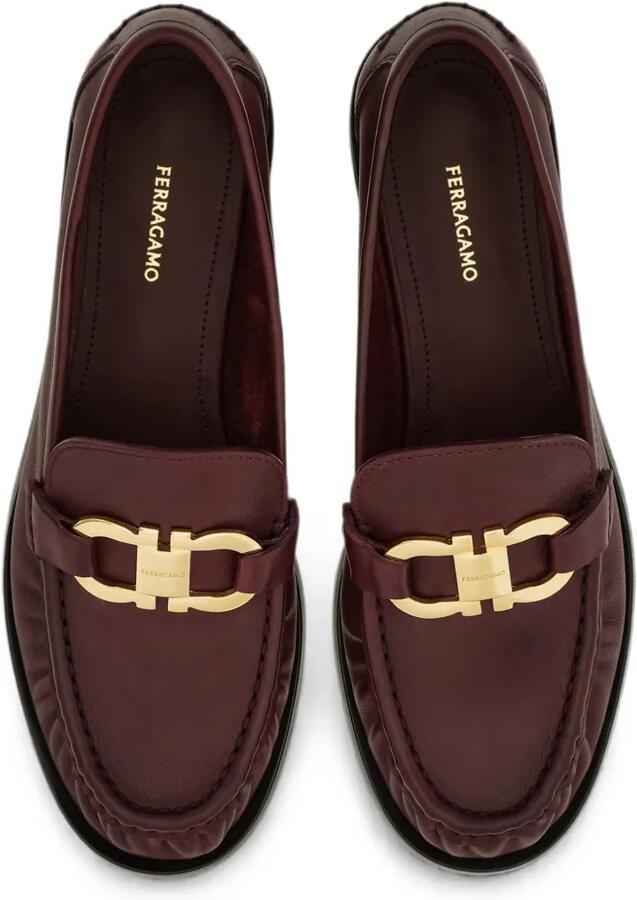 Ferragamo Loafers met Gancini-plakkaat Bruin - Foto 3