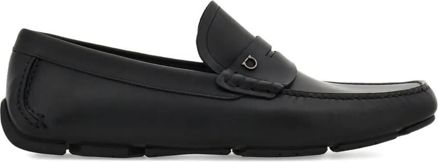 Ferragamo Loafers met Gancini-plakkaat Zwart