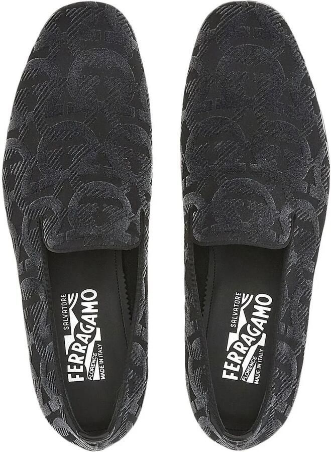 Ferragamo Loafers met grosgrain afwerking en jacquard-patroon Zwart - Foto 2