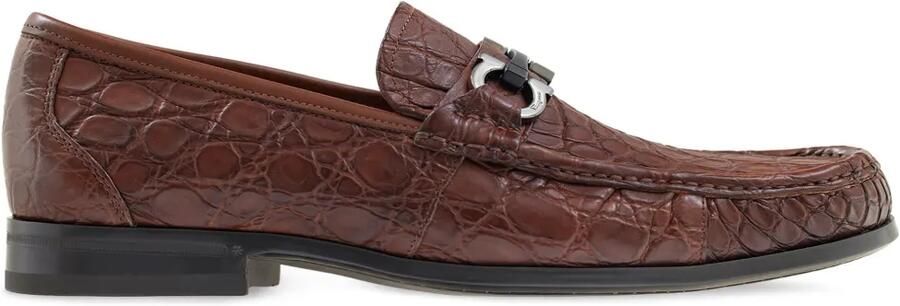 Ferragamo Mocassins met Gancini ornament Bruin
