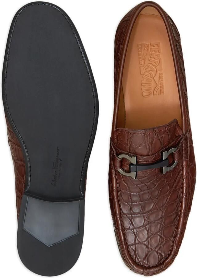 Ferragamo Mocassins met Gancini ornament Bruin - Foto 2