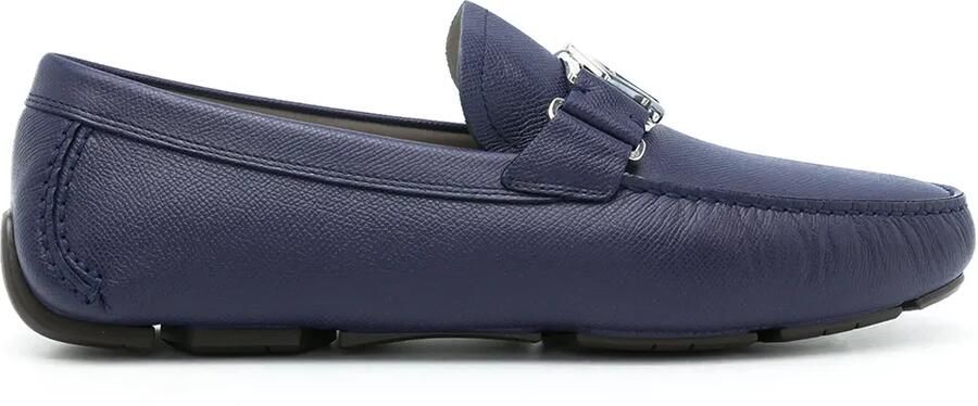 Ferragamo Loafers met logoplakkaat Blauw