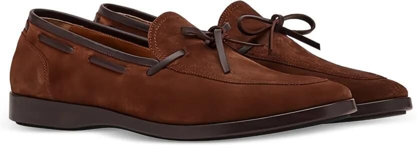 Ferragamo Loafers met strikdetail Bruin