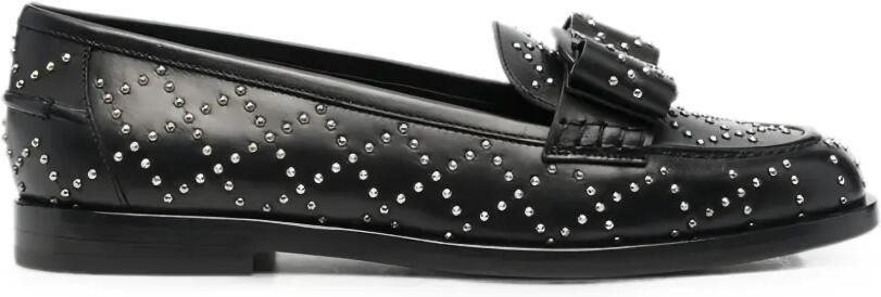 Ferragamo Loafers met studs en strik Zwart - Foto 1