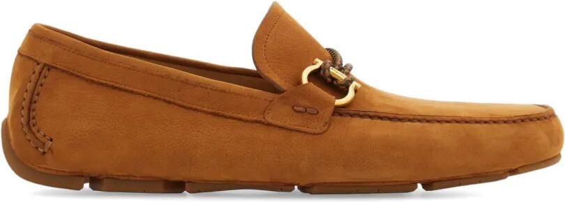 Ferragamo Loafers met vierkante neus Bruin