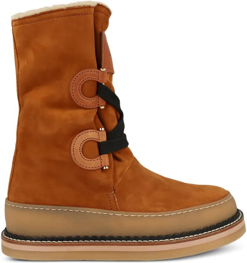 Ferragamo Loop Kid suède laarzen Bruin