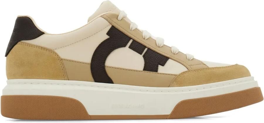 Ferragamo Low-top Gancini sneakers Beige