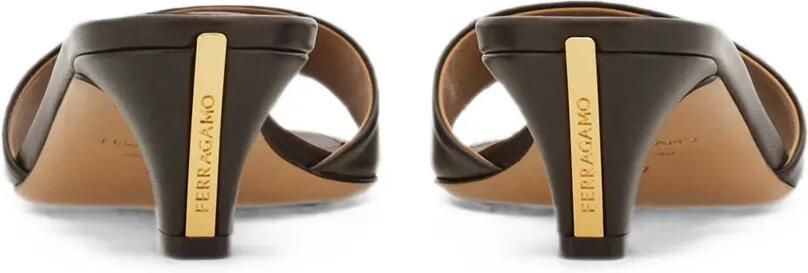 Ferragamo Low-top slippers met hak Zwart - Foto 5