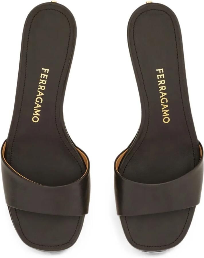 Ferragamo Low-top slippers met hak Zwart - Foto 2