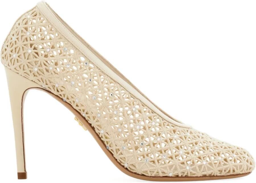 Ferragamo Macramé pumps Beige