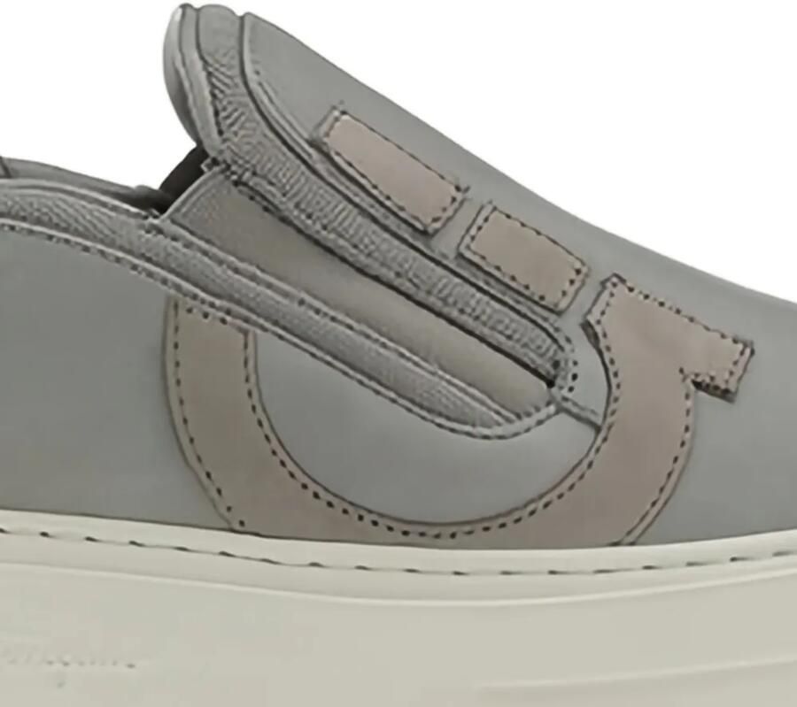 Ferragamo Marino slip-on loafers met Gancini-logo Grijs - Foto 2