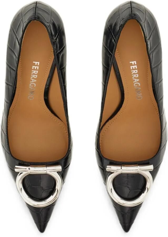 Ferragamo Maxi Gancini pumps Zwart - Foto 3