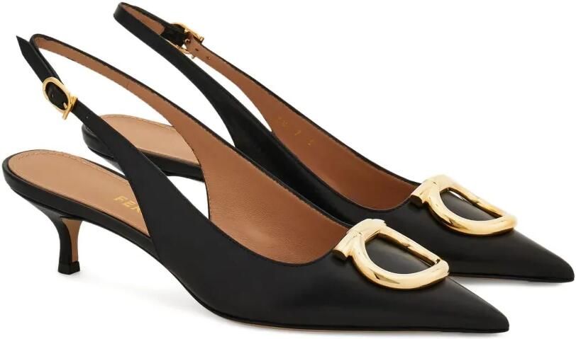 Ferragamo Maxi Gancini slingback pumps Zwart