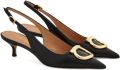 Ferragamo Maxi Gancini slingback pumps Zwart - Zwart