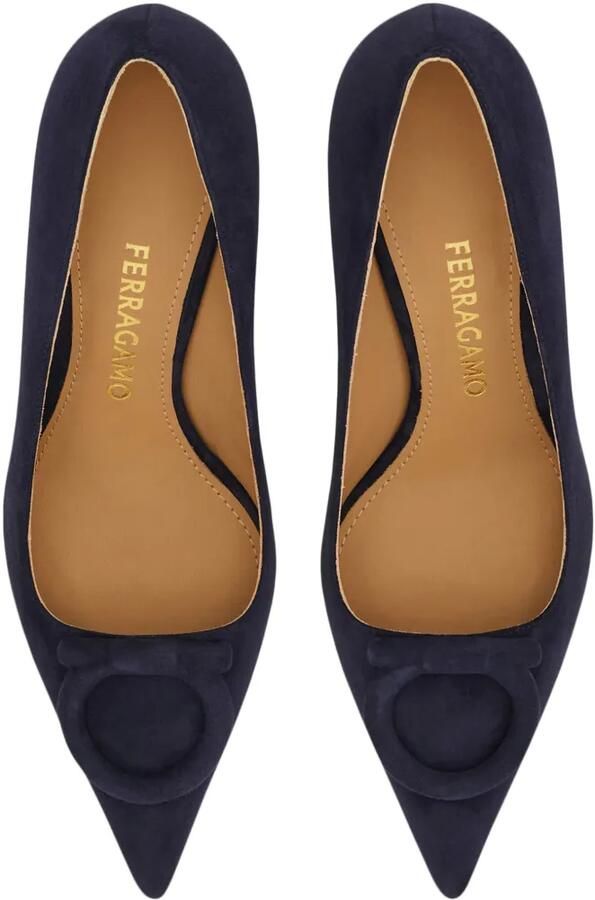 Ferragamo mid-heel maxi Gancini pumps Blauw - Foto 3