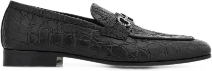 Ferragamo Mocassins met Gancini ornament Zwart