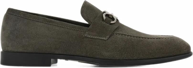 Ferragamo moccasins with Gancini ornament Grijs