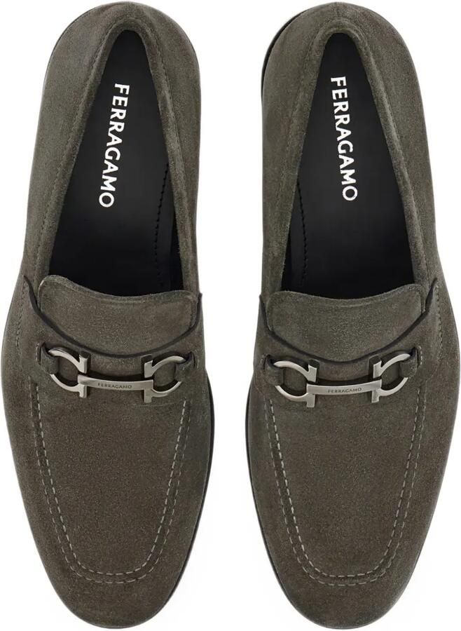 Ferragamo moccasins with Gancini ornament Grijs - Foto 3