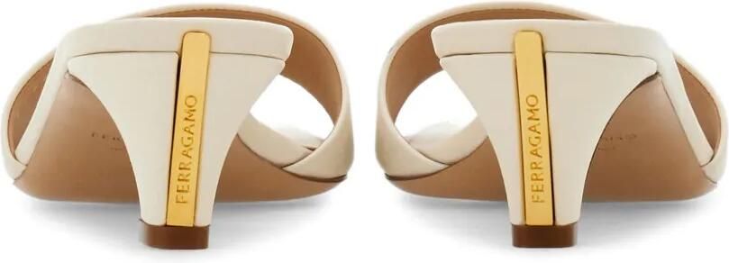 Ferragamo Muiltjes met lage hak Beige - Foto 5