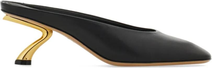 Ferragamo Muiltjes met S-vormige hak Zwart