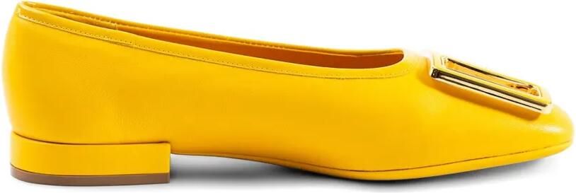 Ferragamo Myrna balletschoenen met vierkante neus Geel