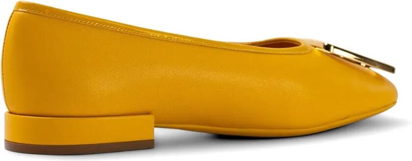 Ferragamo Myrna balletschoenen met vierkante neus Geel - Foto 5