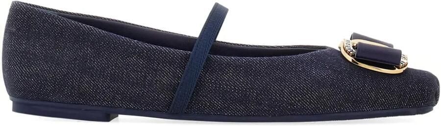 Ferragamo New Vara ballerina's Blauw