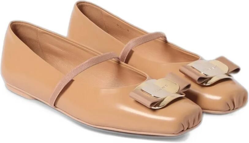 Ferragamo New Vara plate ballet flat Beige - Foto 2