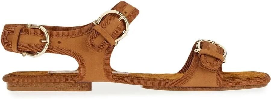 Ferragamo Nomadic Stories leren sandalen Bruin