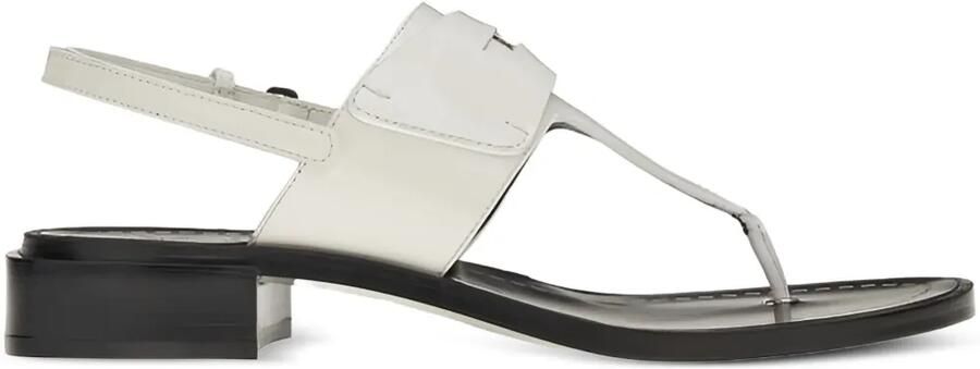 Ferragamo Nya leren sandalen met enkelbandje Wit
