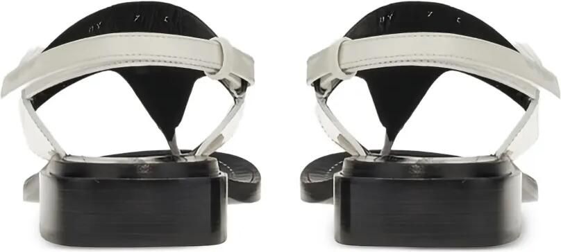 Ferragamo Nya leren sandalen met enkelbandje Wit - Foto 4