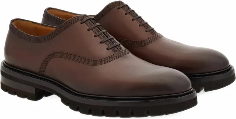 Ferragamo Oxford brogues with chunky tread Bruin - Foto 5