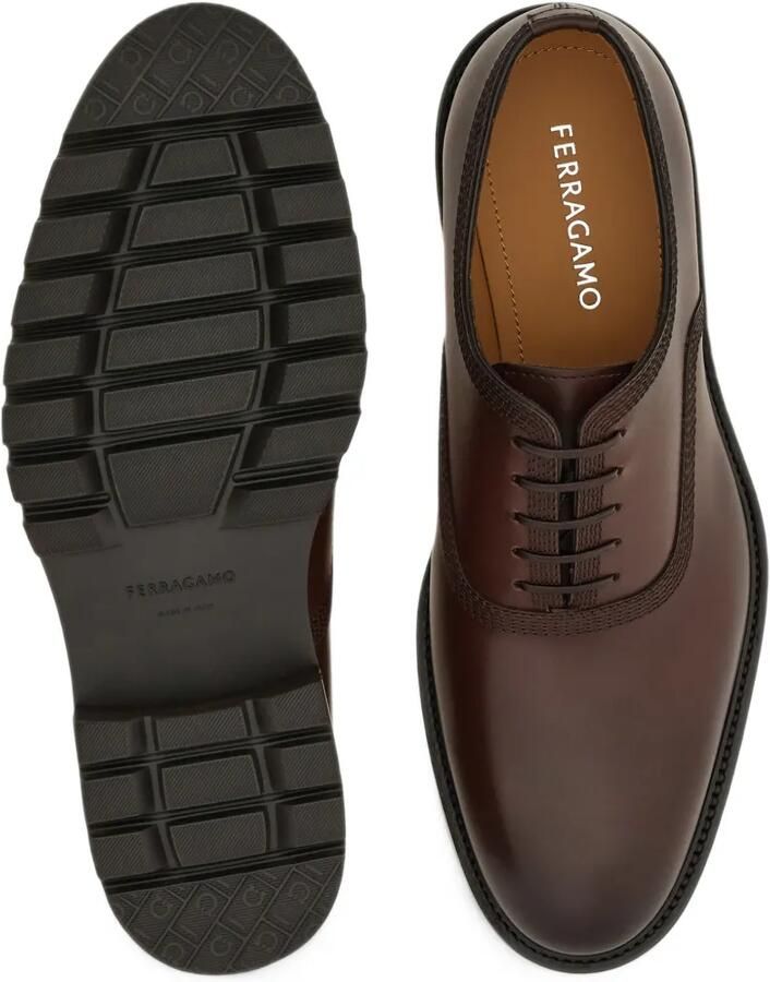 Ferragamo Oxford brogues with chunky tread Bruin - Foto 3