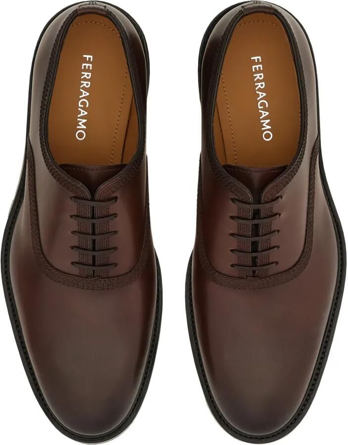 Ferragamo Oxford brogues with chunky tread Bruin - Foto 4